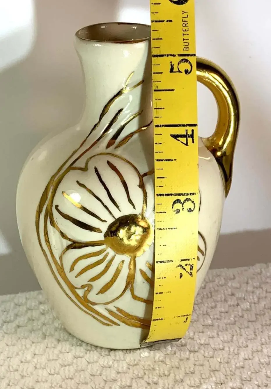 Gold accented bud vase